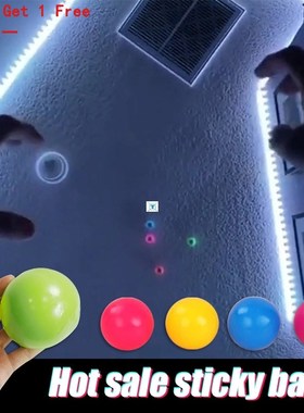 4pc Stick Wall Ball Glowing Globbles Fidget Toy Squash Xmas