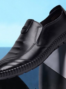 2024 fashion男man shoes for men leather black loafers formal