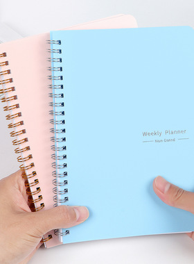 Non dated daily weekly monthly planner agenda notebook diary