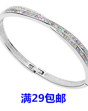 A1192奥地利水晶交叉满钻手链手镯女士欧美韩版装饰品生日礼物67