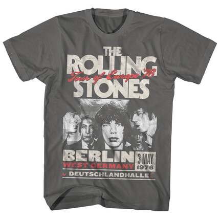 1962滚石乐队The Rolling Stones Tshirt美式复古朋克男士摇滚T恤