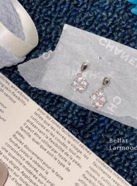 Bellar / larmood s925 精致高级质感 水滴锆石闪耀小众耳钉耳坠