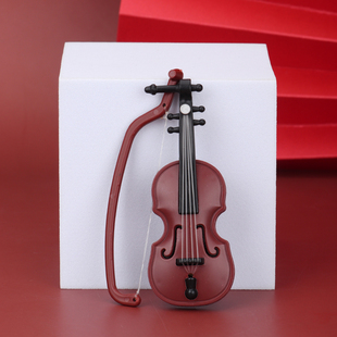 微缩仿真小提琴钢琴模型桌面摆件场景装 饰道具过家家玩具迷你乐器