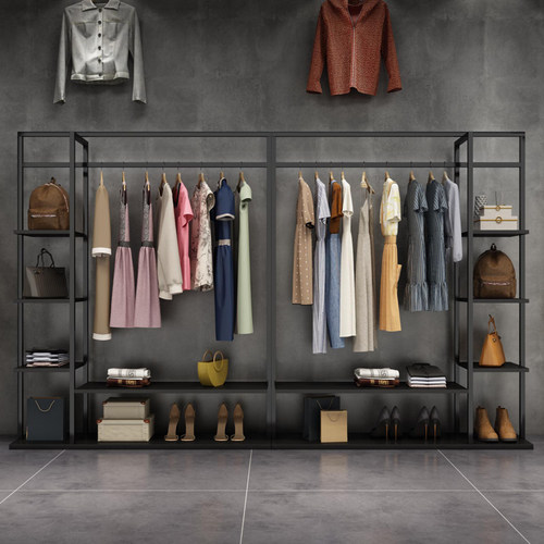 服装展示架落地式衣服铁艺