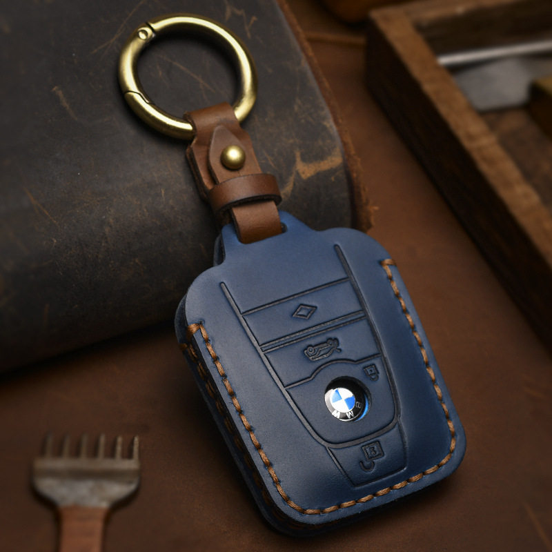 适用于宝马i3钥匙套i8钥匙新能源车真皮壳扣皮套包专用男士套改装
