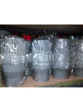 灰色PVC耐酸碱底阀 承插贴胶耐腐蚀底伐 耐酸碱 75mm2.5寸