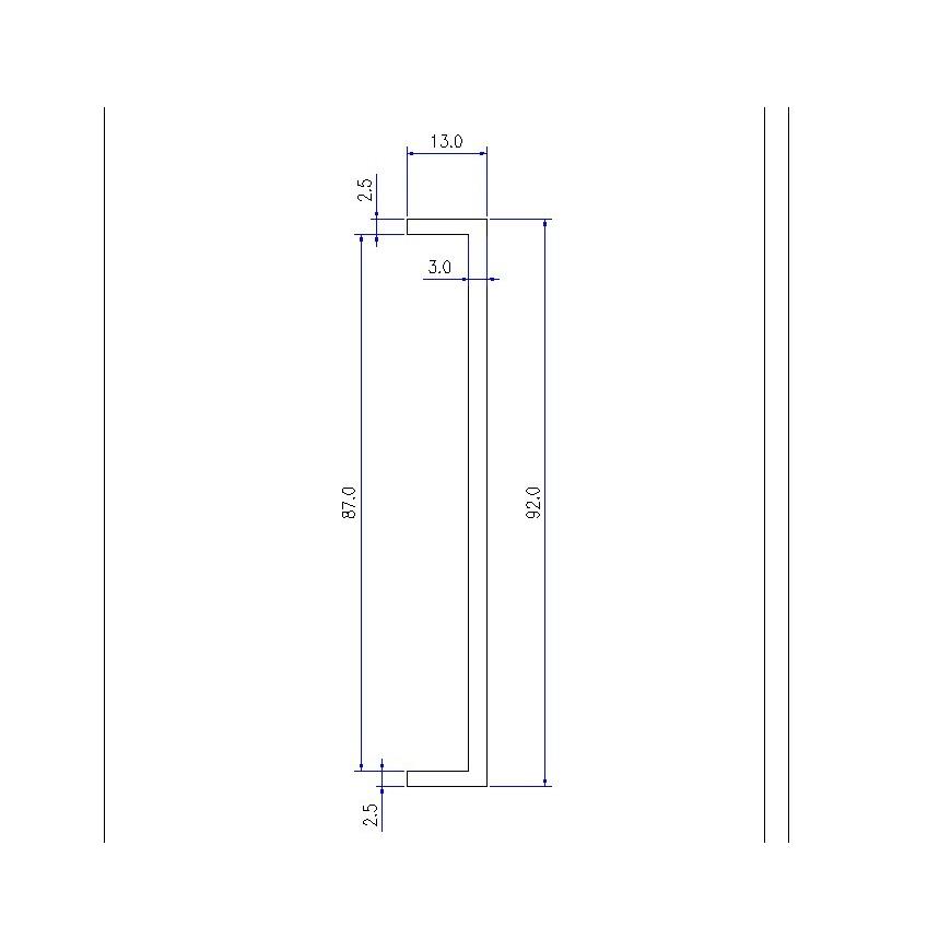 高度92壁厚3mm的全铝合金型材材料、适合自己DIY（一米价格）