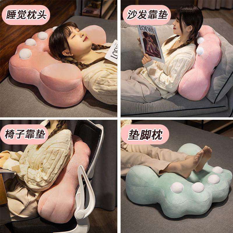 卡通猫爪床头靠垫靠枕床上看书玩手机护腰抱枕腰靠大号超软靠背垫,居家布艺,床头靠垫,淘宝优惠券,粉丝福利购,淘宝优惠卷