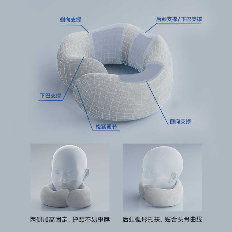8H记忆绵U型枕多功能护颈枕飞机汽车旅行枕头U形护脖子头枕车用,床上用品,U型枕/便携枕,淘宝优惠券,粉丝福利购,淘宝优惠卷