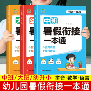 幼小衔接教材全套一日一练幼儿园中班大班学前班升小学入学准备练习册幼升小暑假衔接一本通拼音识字数学练习题每日一练暑假作业
