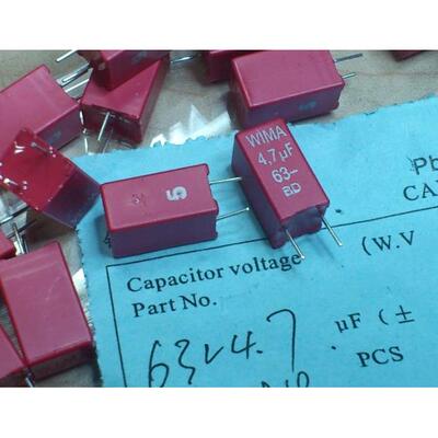 全新 德国 WIMA 63V 4.7UF 银字无极薄膜电容