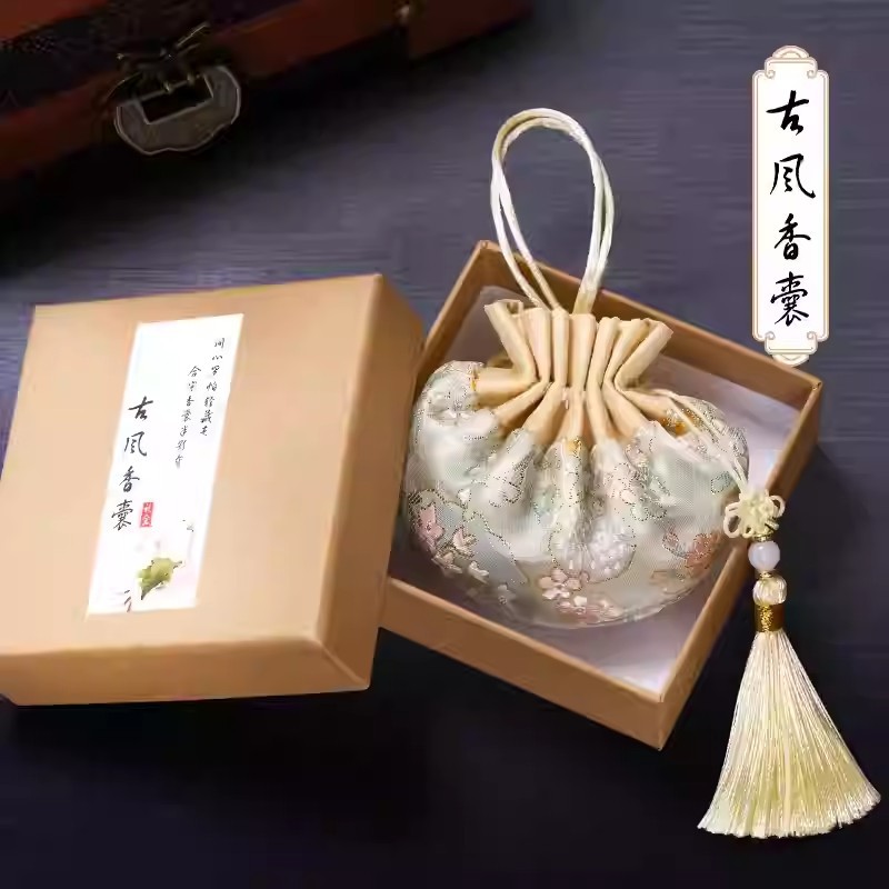 端午节复古香囊空袋子中式宫廷流苏香袋香艾草包汽车随身挂件