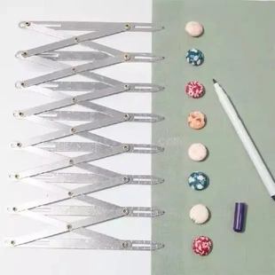 ex sewing gau缝纫配件等距尺等分尺扣子定位尺可伸缩尺