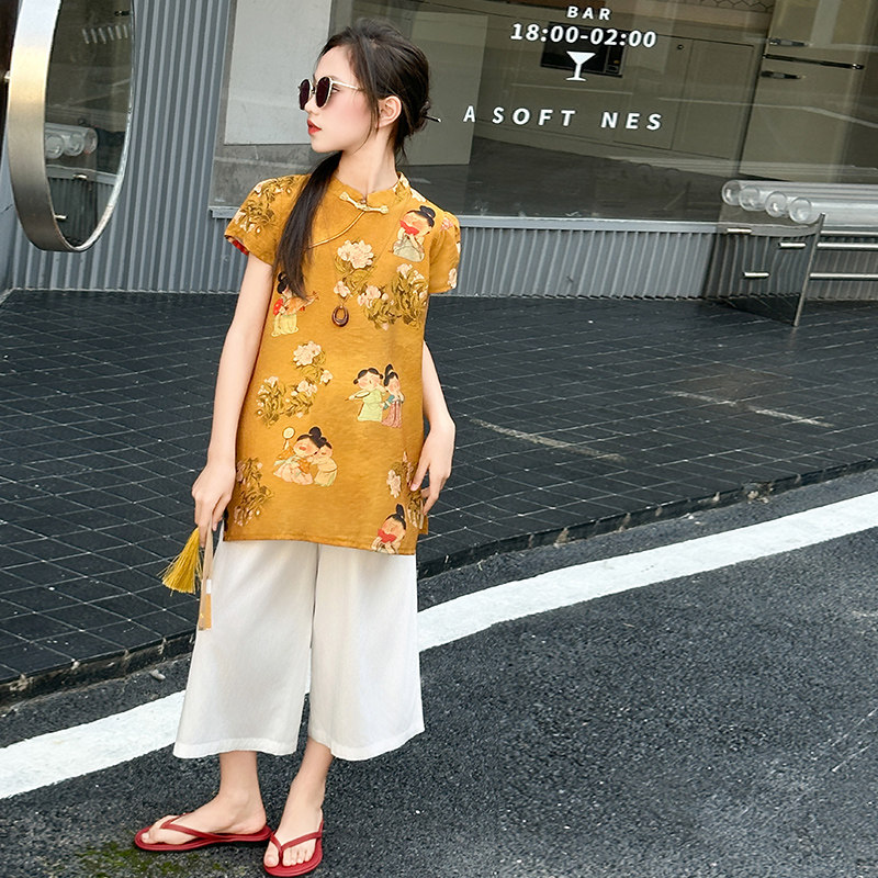 女童背心套装夏潮款淑女服饰舒服洋气潮服女孩穿搭流行潮范新品
