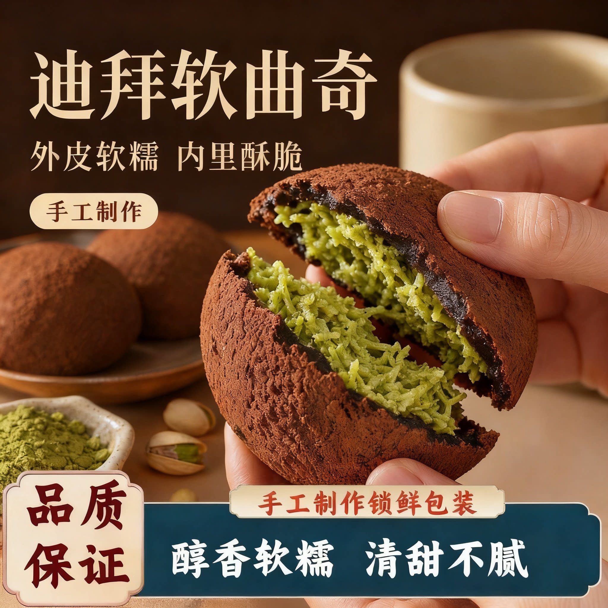 迪拜开心果夹心软曲奇独立装