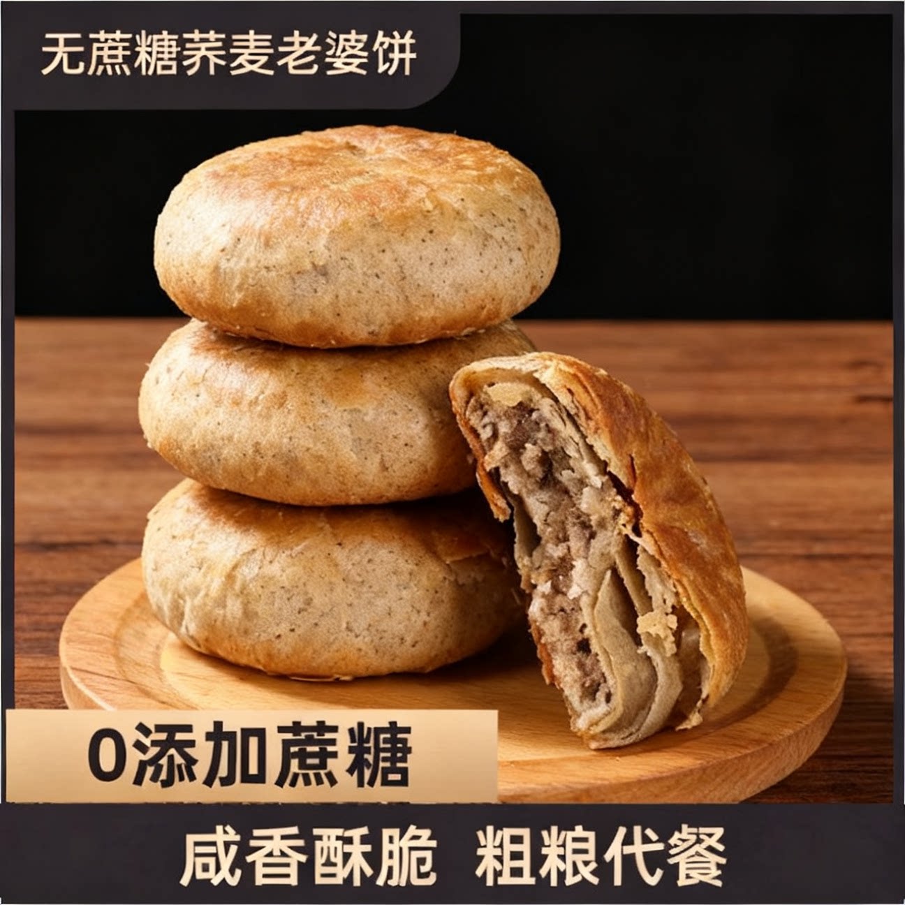 【特价到手60包】木糖醇荞麦椒盐酥饼老婆饼休闲解馋传统糕点