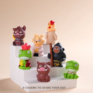 新家软装小物件浪浪山小妖怪桌面摆件玩偶手办玩具汽车装饰品摆件