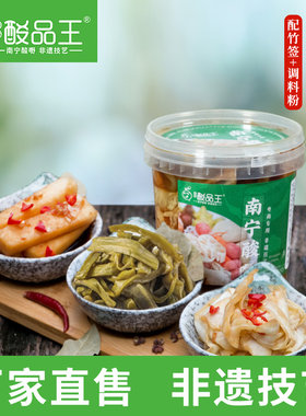 广西酸野南宁酸品王酸甜即食杂酸 美食特产 什锦五香口味500g/罐