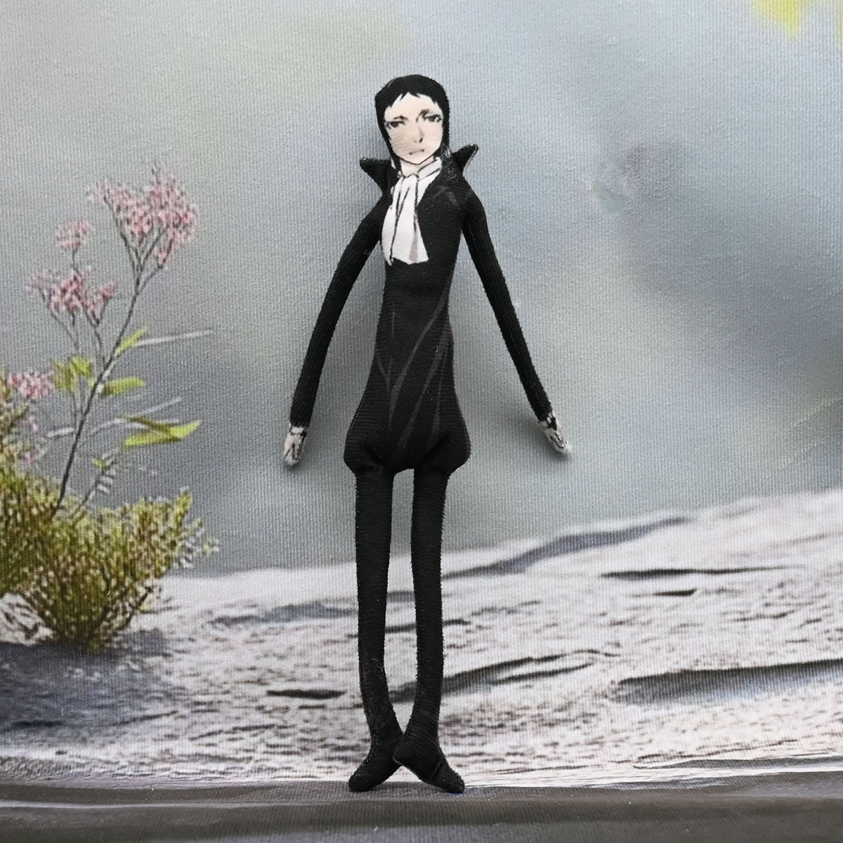 thumbnail for Writer, wild dog, Osamu Dazai, abstract mouse dry doll, hand and foot wire skeleton, movable posing plush doll