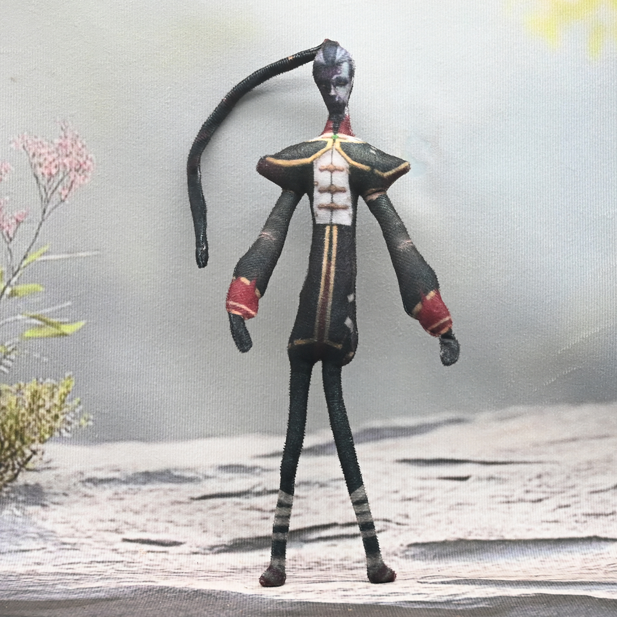 新款有头发黑白宿伞第五人格抽象老鼠干公仔全身铁丝骨架摆造型