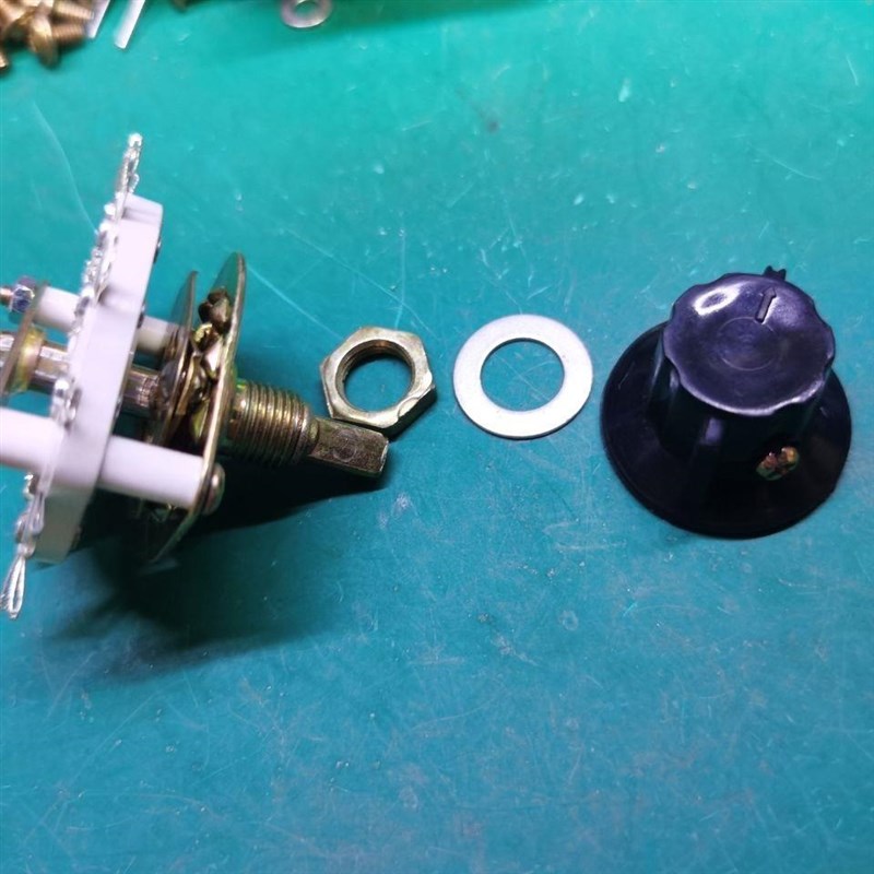 线圈充电器c电压调节旋转开关6v12v24v转换三档电压开关带旋钮螺