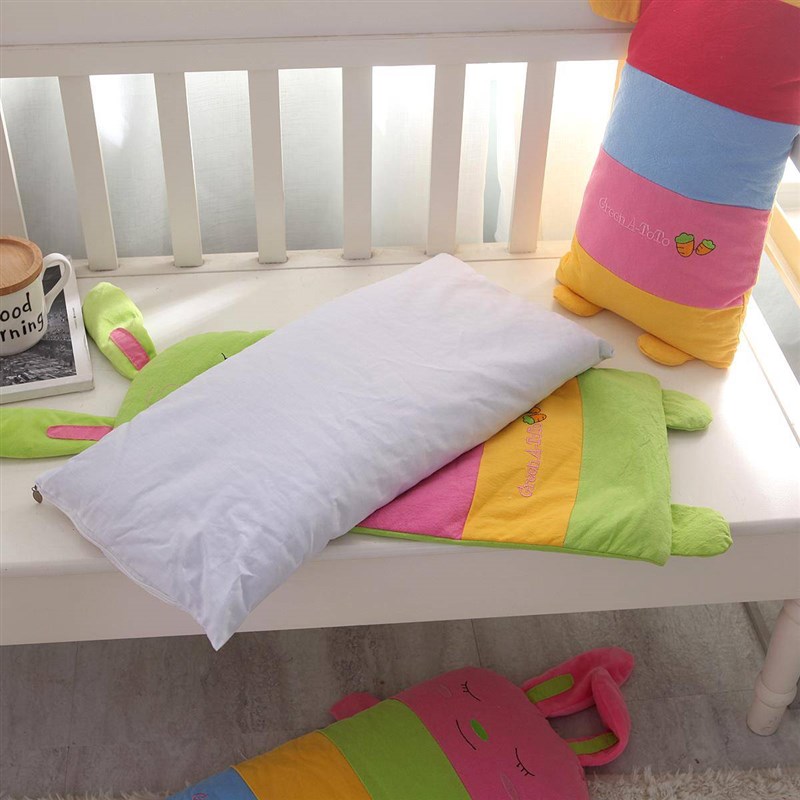 秋冬宝宝婴儿童枕头0--3-6岁防偏头全棉加长卡通V荞麦枕定型枕芯