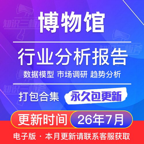 博物馆市场调查行业研究分析报告 G148