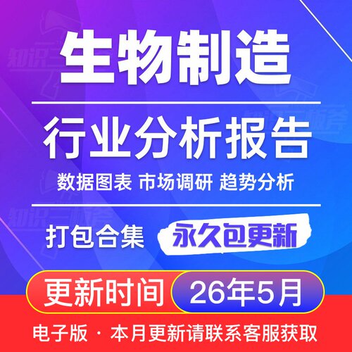 2026年 生物制造 合成生物 生物产业 深度专题市场研究分析行业报告合集