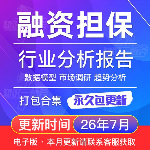 融资担保专题政策分析市场调查