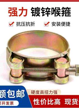 管夹铁镀锌强力喉箍欧式卡箍抱箍水管固定管卡喉箍重型油管箍紧箍