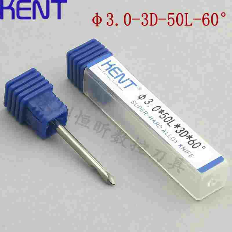 KENT钨钢倒角刀 3mm-50L-60°  CNC硬质合金倒角刀 圆弧定点钻