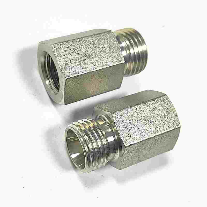 液压碳钢高压内丝卡套压力表卡套接头内外丝转接头过渡接头5CB-RN