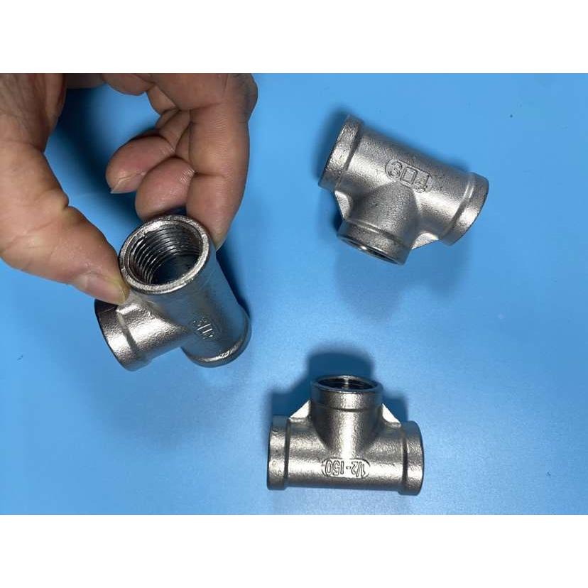 正宗不锈钢304/316管道内丝三通 水管内螺纹三通1/8-4寸全规格