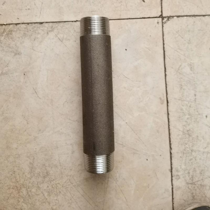 钢管牙头外丝单双头无缝管焊接碳钢单头牙化工管道及配件L=200mm