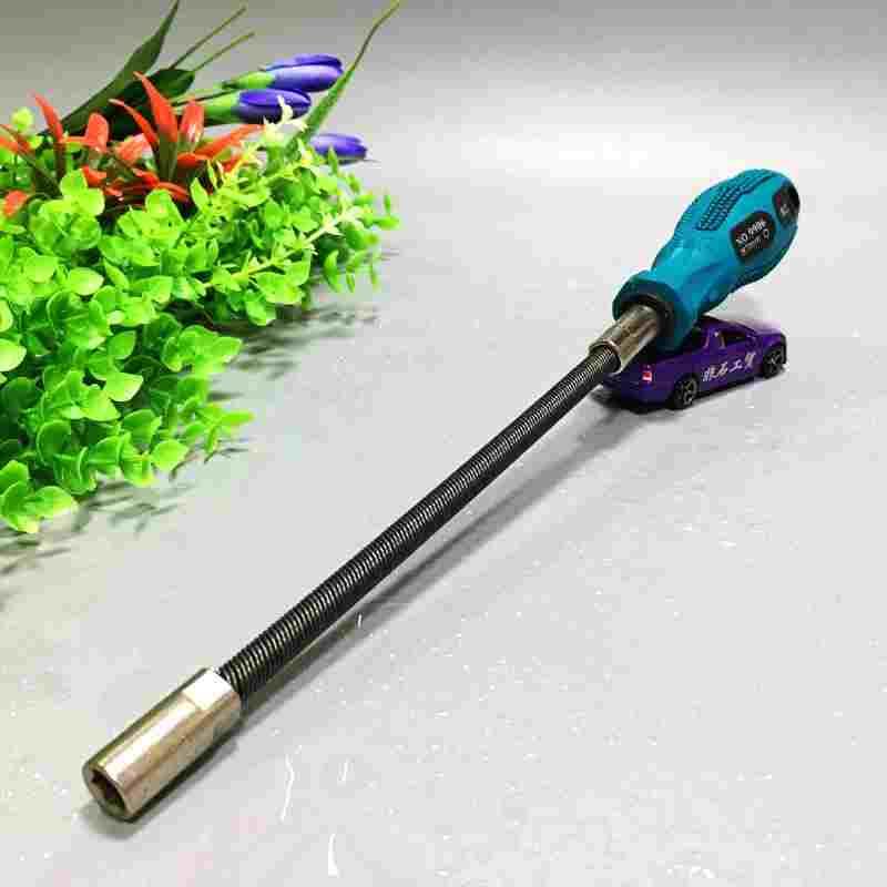 鹏工 喉箍批 弹簧杆套筒螺丝批 弯曲杆喉箍套筒 7mm