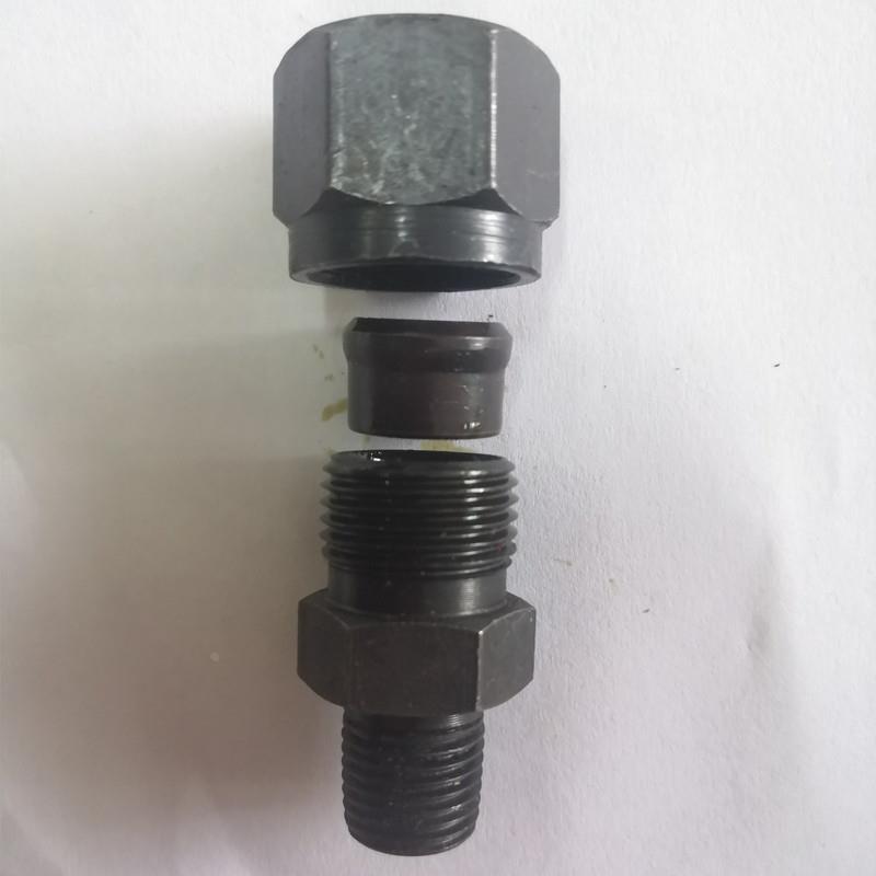 高压钢管套入接头液压船用钢管快速接头卡套端直通1/8*4-3/4*1618