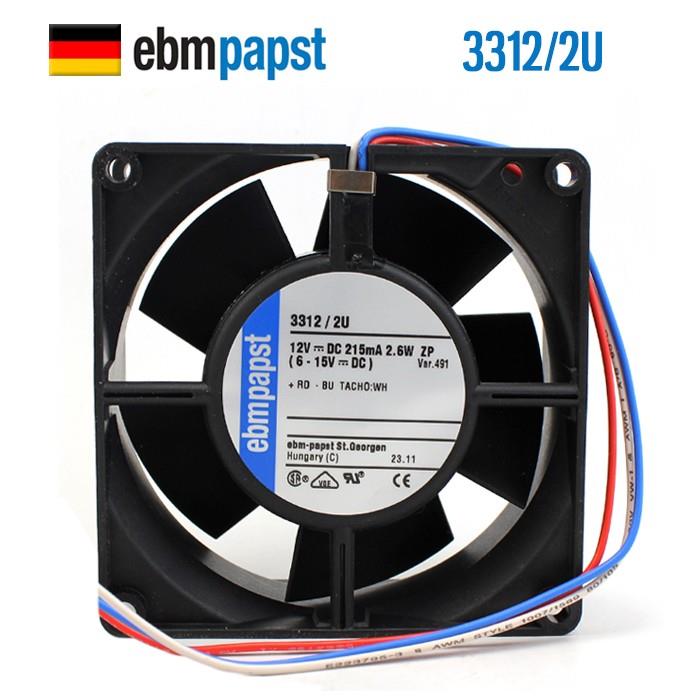 3312/2U全新进口ebmpapst 9232 12V 2.6W IP68防水直流散热风扇