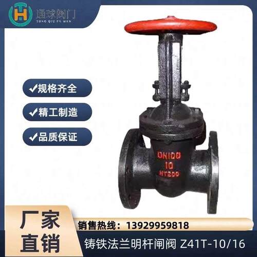 Z41T-10/16铸铁明杆闸阀 铜芯明杆法兰闸阀dn80 100 200 250 500
