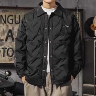 百搭痞帅休闲加厚保暖外套 冬季 大码 300斤90白鸭绒轻薄羽绒服男款