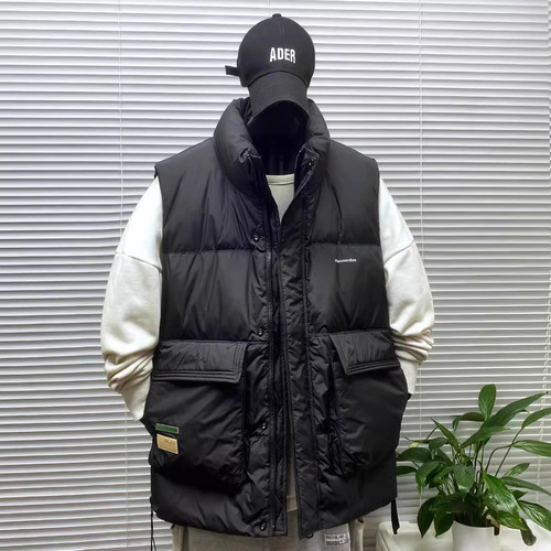 大码青少年加厚白鸭绒羽绒马甲男