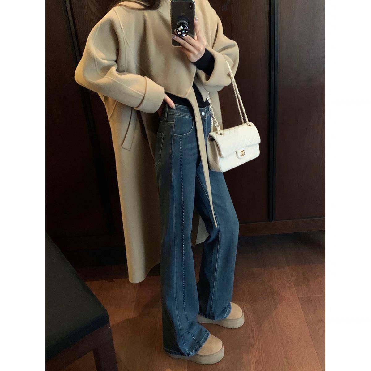 大瓶定制 升级加绒 巨显瘦版高腰百搭直筒显瘦阔腿加绒牛仔裤女冬,户外/登山/野营/旅行用品,迷彩裤/军迷裤/工装裤,淘宝优惠券,粉丝福利购,淘宝优惠卷