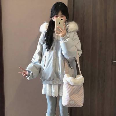 羽绒棉衣棉服女款2025新款冬季加厚小个子派克服韩系情侣棉袄外套