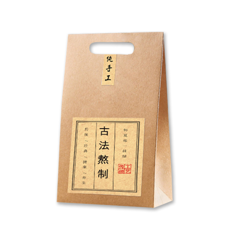 牛皮纸不干胶贴纸定制蜂蜜手工制作食品复古商标二维码标签打印刷