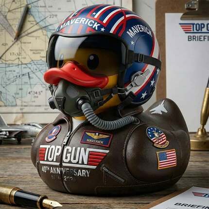 跨境新款Top Gun 40th Anniversary Duck壮志凌云40周年飞行员鸭