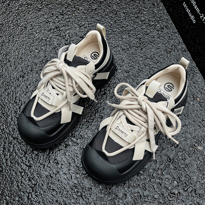 首谷正品爆款真皮奶盖鞋女202休闲板鞋