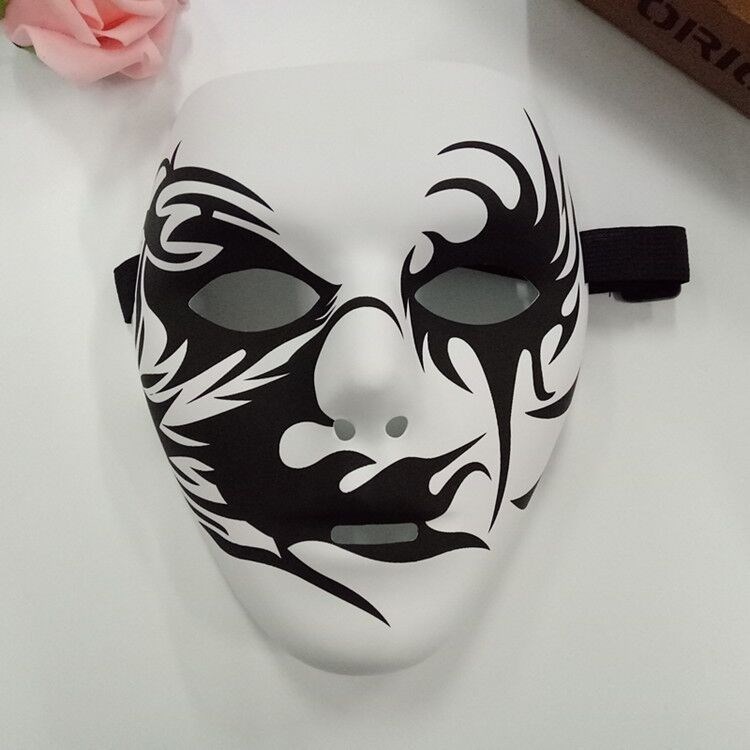 小丑面具希斯莱杰v字仇杀队骷髅头全脸假面舞会万圣节恐怖手绘diy