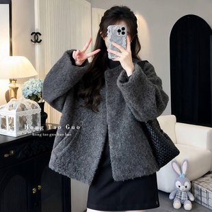 巨好看冬装 两件套 一整套裙慵懒风高级感外套女短裙独特漂亮冬装