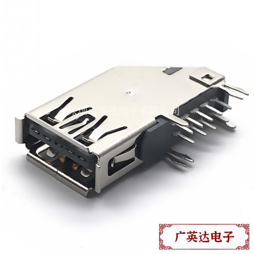 Xmultiple USB3.0母座端口数据侧立式快速接口 XUSB-SAF30-062AVY