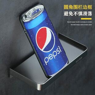 卫生间厕所手机架免打孔不锈钢浴室托盘洗手间墙上放手机置物架子