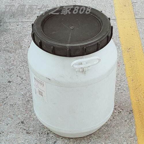 圆形PE白色小塑料水桶 25/50L升带盖 可提实验室废料液储水桶耐腐
